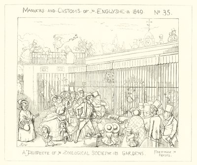 A prospect of the Zoological Societys Gardens (1849) by Richard Doyle