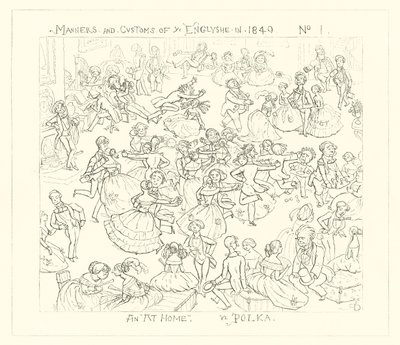 An At Home, The Polka by Richard Doyle
