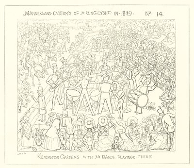 Kensington Gardens with the band playing (1849) by Richard Doyle