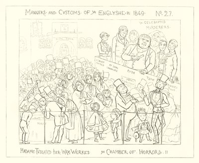 Madame Tussauds Waxworks, The Chamber of Horrors (1849) by Richard Doyle