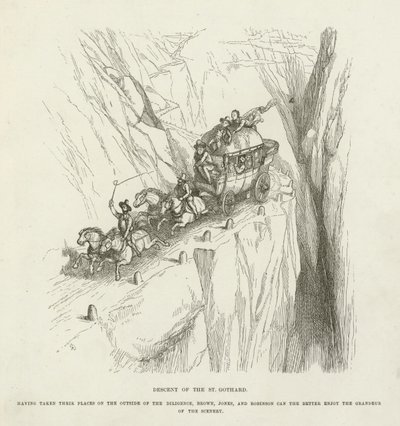 Descent of the St. Gothard by Richard Doyle