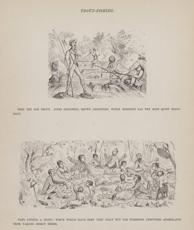Page from The American Tour of Messrs Brown, Jones and Robinson by Richard Doyle