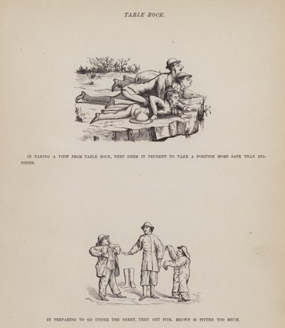 Page from The American Tour of Messrs Brown, Jones and Robinson by Richard Doyle