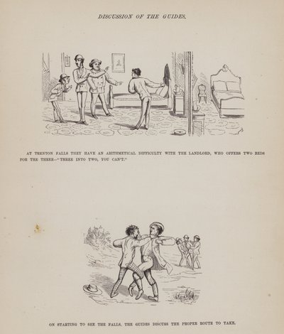 Page from The American Tour of Messrs Brown, Jones and Robinson by Richard Doyle