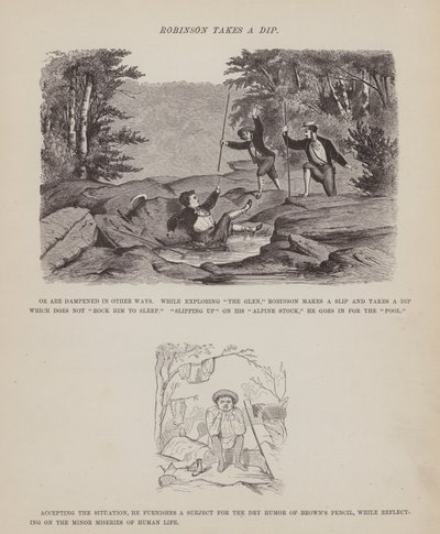 Page from The American Tour of Messrs Brown, Jones and Robinson by Richard Doyle