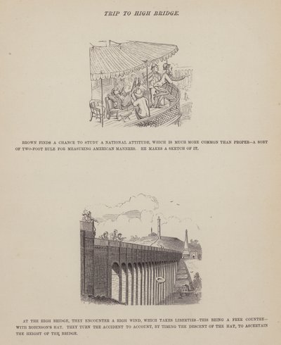 Page from The American Tour of Messrs Brown, Jones and Robinson by Richard Doyle