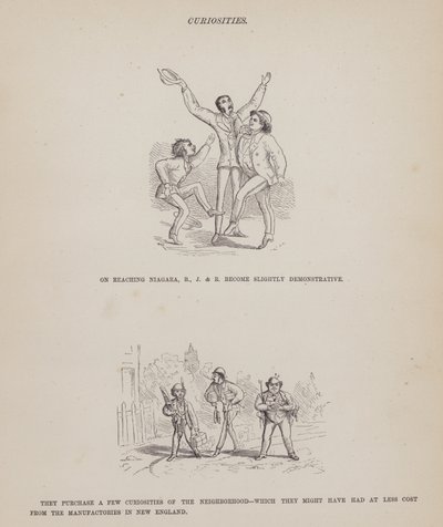 Page from The American Tour of Messrs Brown, Jones and Robinson by Richard Doyle