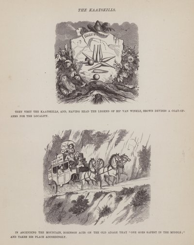 Page from The American Tour of Messrs Brown, Jones and Robinson by Richard Doyle