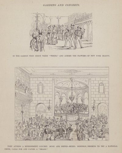 Page from The American Tour of Messrs Brown, Jones and Robinson by Richard Doyle