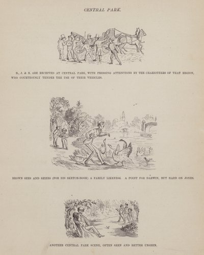 Page from The American Tour of Messrs Brown, Jones and Robinson by Richard Doyle