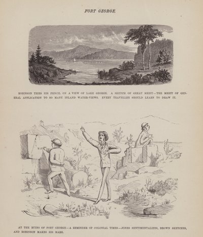 Page from The American Tour of Messrs Brown, Jones and Robinson by Richard Doyle