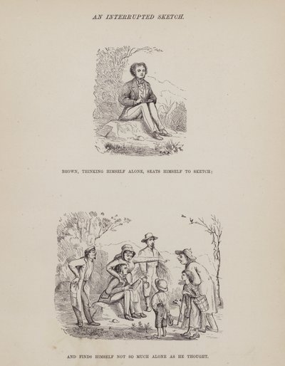 Page from The American Tour of Messrs Brown, Jones and Robinson (engraving) by Richard Doyle