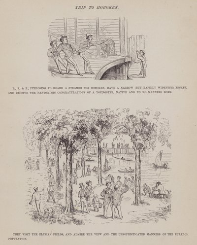 Page from The American Tour of Messrs Brown, Jones and Robinson (engraving) by Richard Doyle