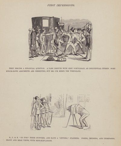 Page from The American Tour of Messrs Brown, Jones and Robinson (engraving) by Richard Doyle