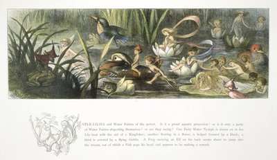 Water lilies and water fairies by Richard Doyle