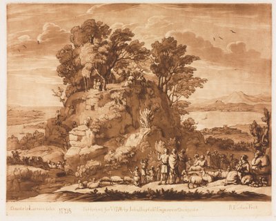 Liber Veritatis: No. 138, A View of the Sea, with Christ Preaching on the Mount..., 1776 by Richard Earlom