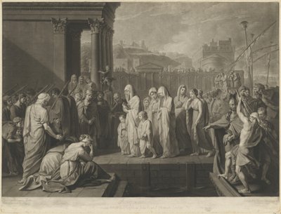 Agrippina Landing at Brindisi with the Ashes of Germanicus by Richard Earlom after Benjamin West