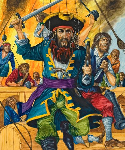 Blackbeard (c.1680-1718) by Richard Hook