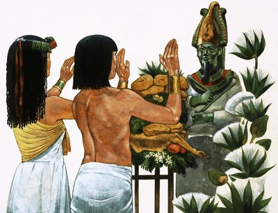 Offerings of food to the God Osiris by Richard Hook