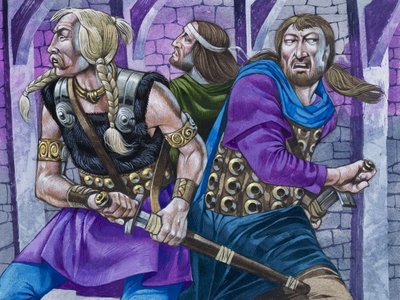 Sir Galahad, Along with Percival and Bors by Richard Hook