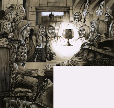 The Knights of the Round Table See a Vision of the Holy Grail by Richard Hook