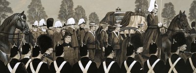 The funeral cortege of Queen Victoria by Richard Hook
