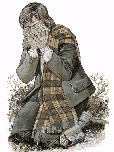 The Son of a Shepherdess Who Knelt and Wept for the Blood That Would Later Be Spilt at Culloden by Richard Hook
