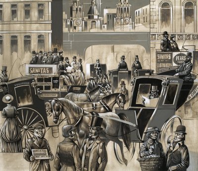 Victorian street scene by Richard Hook