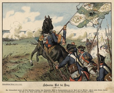 Death of Field Marshal von Schwerin at the Battle of Prague by Richard Knoetel