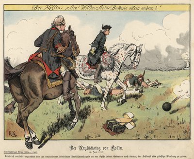 Frederick the Great at the Battle of Kolin by Richard Knoetel