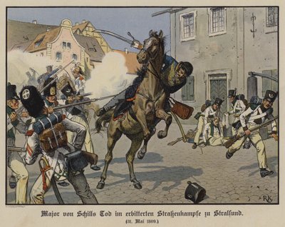 Death of Major von Schill in a street battle in Stralsund, 31 May 1809 by Richard Knotel