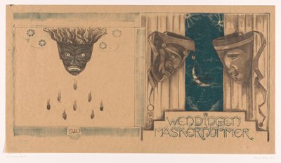 Cover Design for: Wendingen, Mask Issue, 1920 by Richard Nicolaüs Roland Holst