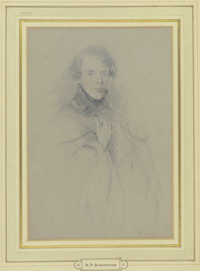 Self-Portrait in a Coat, Three-Quarter Length by Richard Parkes Bonington