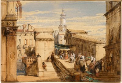 The Rialto, Venice by Richard Parkes Bonington