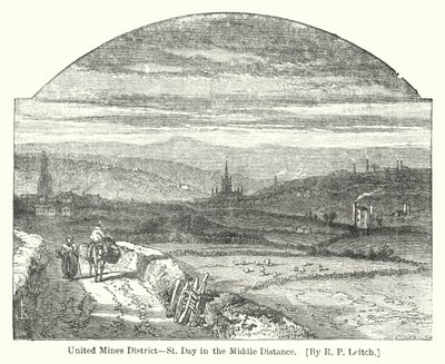 United Mines District, St Day in the Middle Distance by Richard Principal (after) Leitch