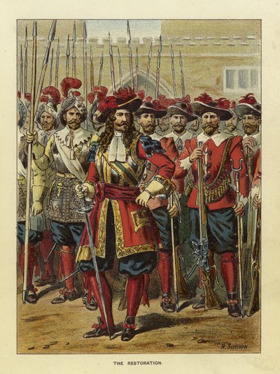 Epochs of the British Army - The Restoration by Richard Simkin