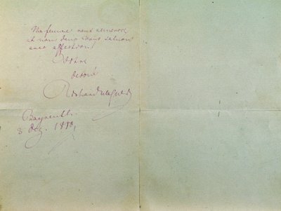 Handwritten letter of Richard Wagner to Luigi Mancinelli, December 3rd by Richard Wagner