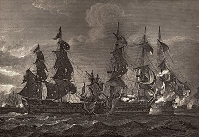 HMS Captain Boarding the San Nicholas and the San Josef by Richard Westall