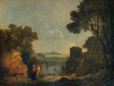 Italian River Landscape with a Broken Bridge by Richard Wilson