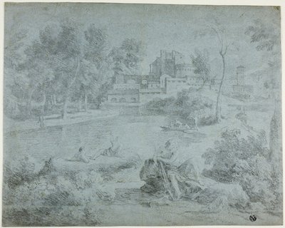 Italianate Landscape with Bathers by Richard Wilson