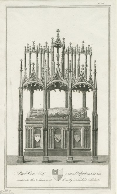 Lichfield Cathedral - Monument to Bishop Blythe by Richard Woollett Basire