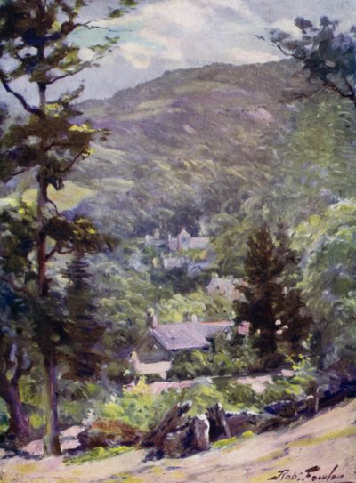 Distant View of Bettws-y-Coed by Robert (after) Fowler