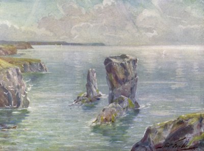The Stacks, near Tenby by Robert (after) Fowler