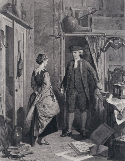 The Antiquary and Lovel Entering the Sanctum by Robert (after) Herdman