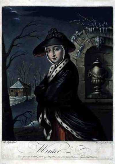 Winter, engraved by C. Corbutt, pub. by Robert Sayer, c.1760 by Robert (after) Pyle