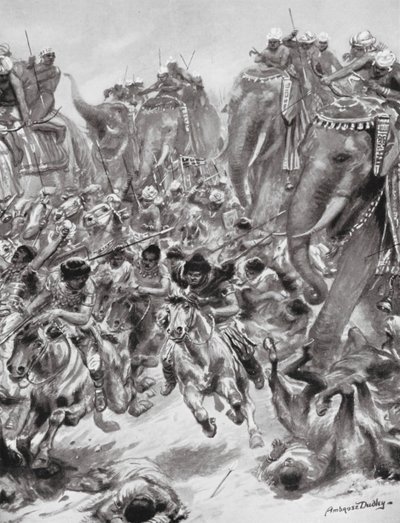 The Defeat of the Ephthalites, or White Huns, AD 528 by Robert Ambrose Dudley
