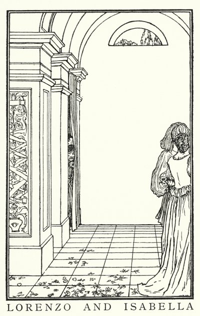 Illustration for Poems by John Keats: Isabella or The Pot of Basil by Robert Anning Bell