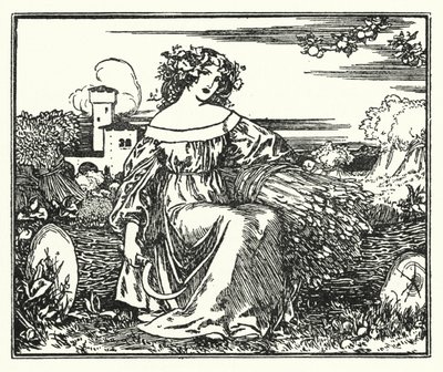 Illustration for Poems by John Keats: To Autumn by Robert Anning Bell