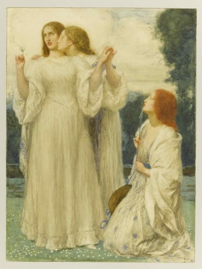 The Oracle: Three Young Women in a Park, 1897 by Robert Anning Bell