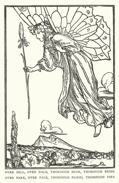 Over hill, over dale, thorough bush, thorough brier, over park, overpale, thorough flood, thorough fire by Robert Anning Bell